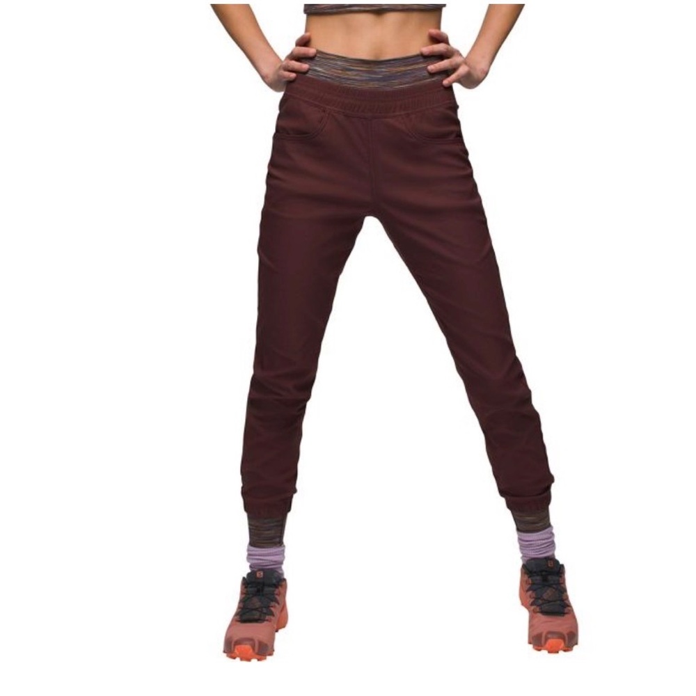 Prana Maroon Drawstring Waist Pants